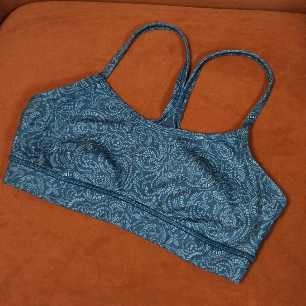 Lululemon Blue Paisley Sports Bra Intimates & Sleepwear